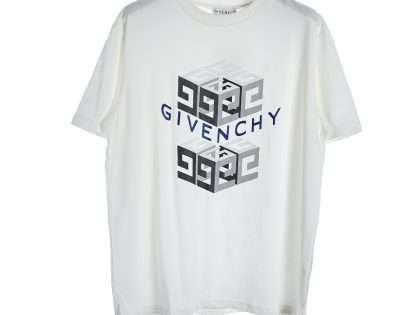 YESKICKS Givenchy Overlapping Rubik's Cube Graphic Short Sleeve T-Shirt For Unisex Black And White