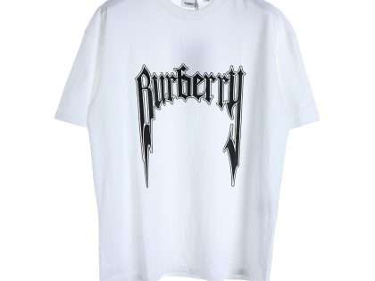 YESKICKS Burberry Gothic Letter Print Short Sleeve T-Shirt For Unisex