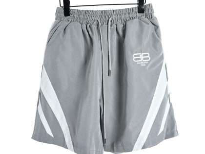 YESKICKS Balenciaga Embroidered Shorts Pants For Unisex Blue And Gray