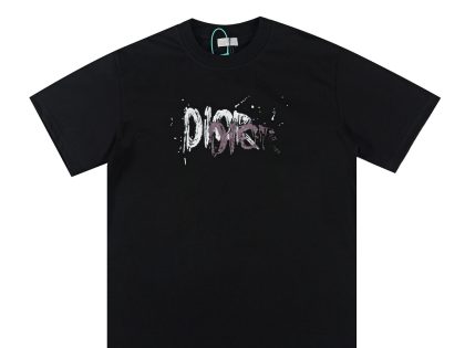 YESKICKS Dior Logo Casual T-shirt for Unisex Black and White