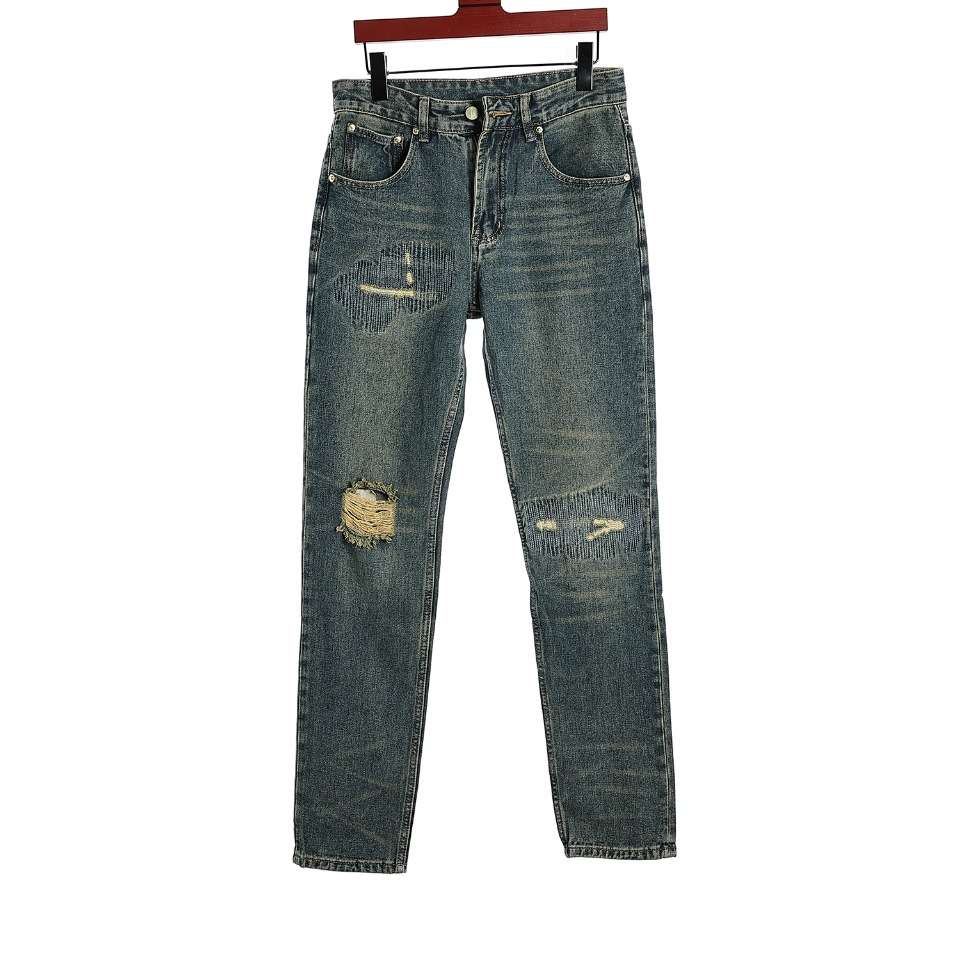 YESKICKS Fear Of God Washed Ripped Jeans For Unisex