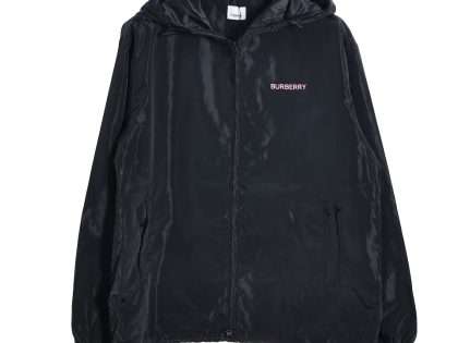 YESKICKS Burberry Oak Leaf Print Hooded Trench Coat Jacket For Unisex