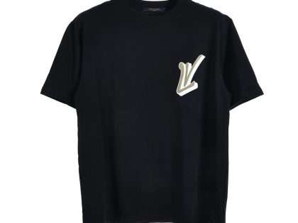 YESKICKS Louis Vuitton Velvet Letter Foam Print Short Sleeve T-Shirt For Unisex