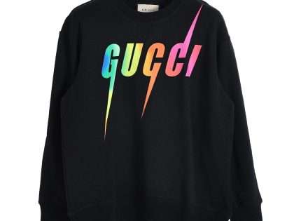 YESKICKS Gucci Logo Gradient Lightning Sweatshirt For Unisex