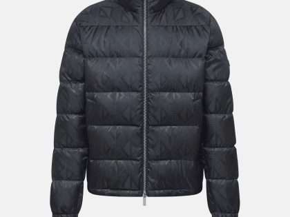 YESKICKS Dior Stand-Up Collar Tricot Down Jacket For Unisex Black And Navy Blue