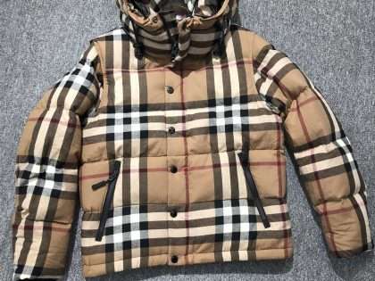 YESKICKS Burberry Detachable Hooded Down Jacket For Unisex