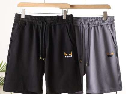 YESKICKS Fendi Short Pant for Men Black And Gray