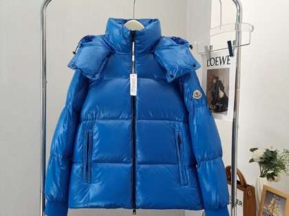 YESKICKS Moncler Spring And Summer New Women's Down Jacket Black Azure And White