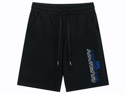 YESKICKS Givenchy Short Pants Casual Style Pants Logo Print For Unisex Black And Apricot