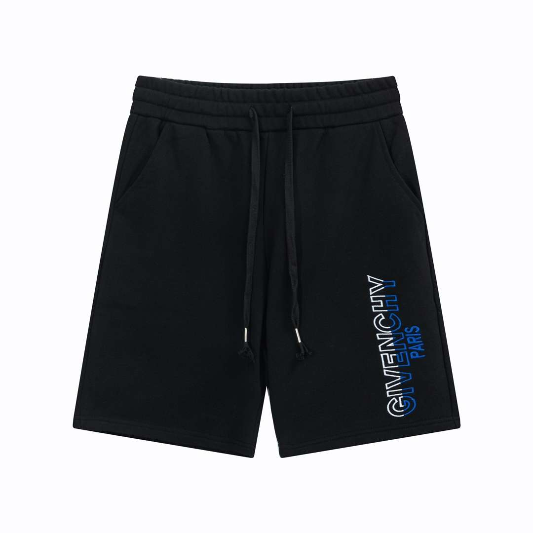 YESKICKS Givenchy Short Pants Casual Style Pants Logo Print For Unisex Black And Apricot