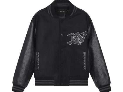 YESKICKS Louis Vuitton Logo Print Baseball Jacket For Unisex