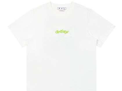 YESKICKS Offwhite Letter Print T-Shirt for Unisex Black And White