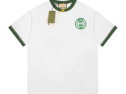 YESKICKS Gucci Color Clash Logo Print T-Shirt for Unisex Black And White