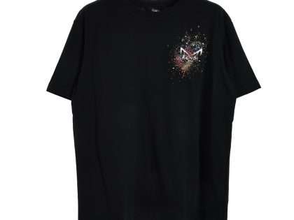YESKICKS Fendi Color Clash Logo Print T-Shirt for Unisex Black And White