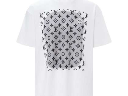 YESKICKS Louis Vuitton Logo Print T-Shirt For Unisex Black And White