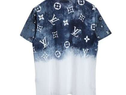 YESKICKS Louis Vuitton Monogram Color Clash T-Shirt For Unisex Black And Blue