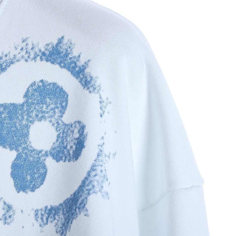 YESKICKS Louis Vuitton Monogram Gradient Inkjet Large Logo Crew Neck Sweatshirt For Unisex Black And White - Image 10