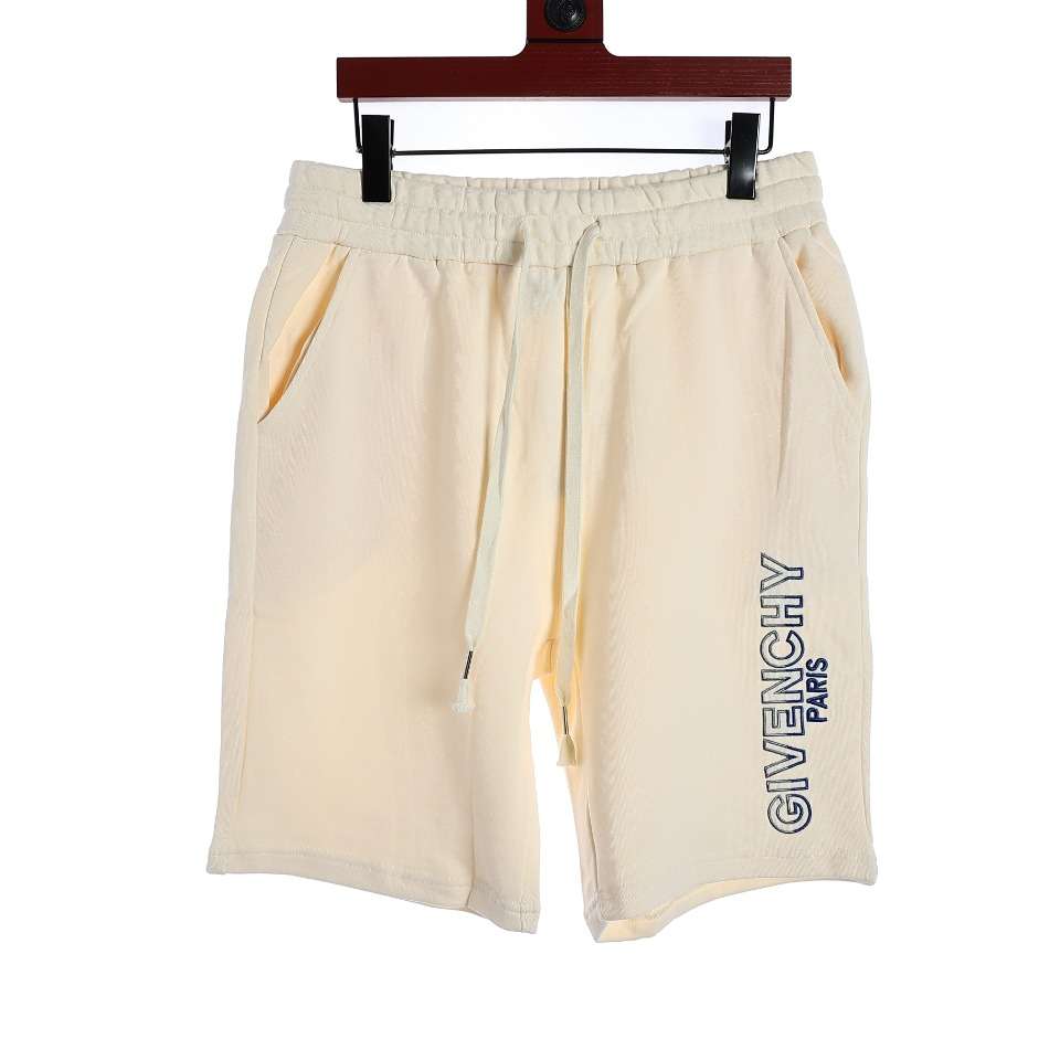 YESKICKS Givenchy Colorblocked Logo Embroidered Shorts Pants For Unisex Black And Apricot - Image 10