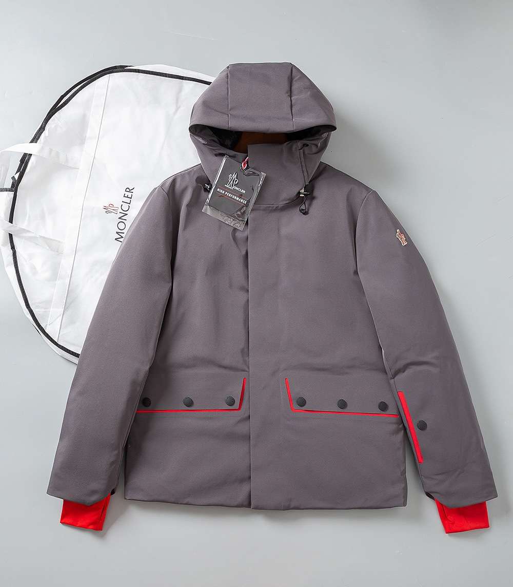 YESKICKS Moncler 23FW Best-Selling Press-Glued Wind And Snow Down Jacket For Unisex Black Navy Blue And Premium Grey - Image 4