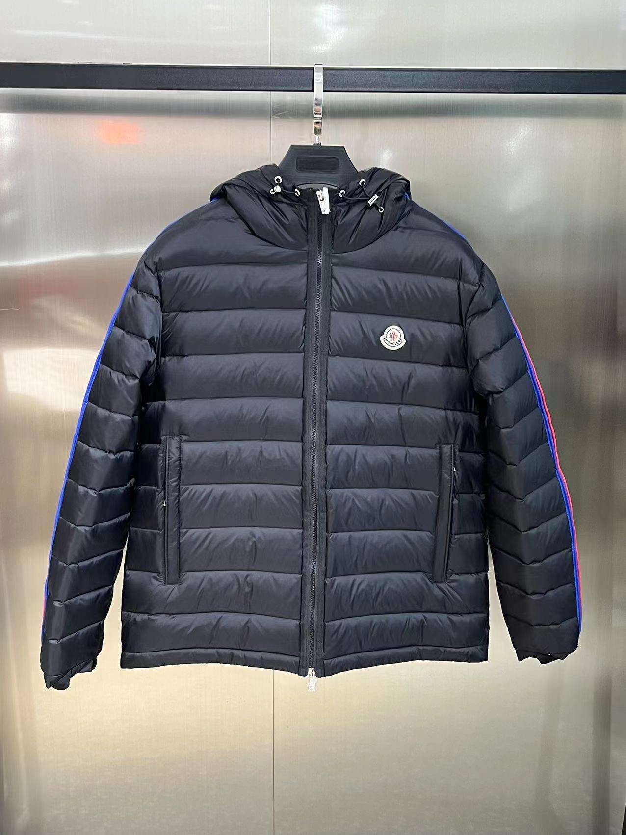 YESKICKS Moncler 2023 Spring and Autumn Men's New Down Jacket Black And White - Image 5