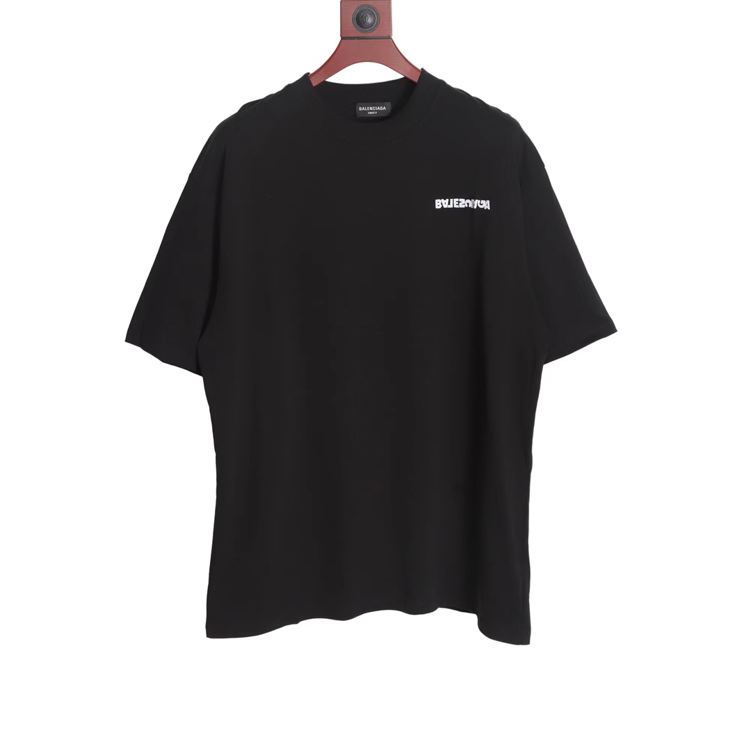 YESKICKS Balenciaga Reverse Letter Embroidery Round Neck Short Sleeve T-Shirt for Unisex - Image 10
