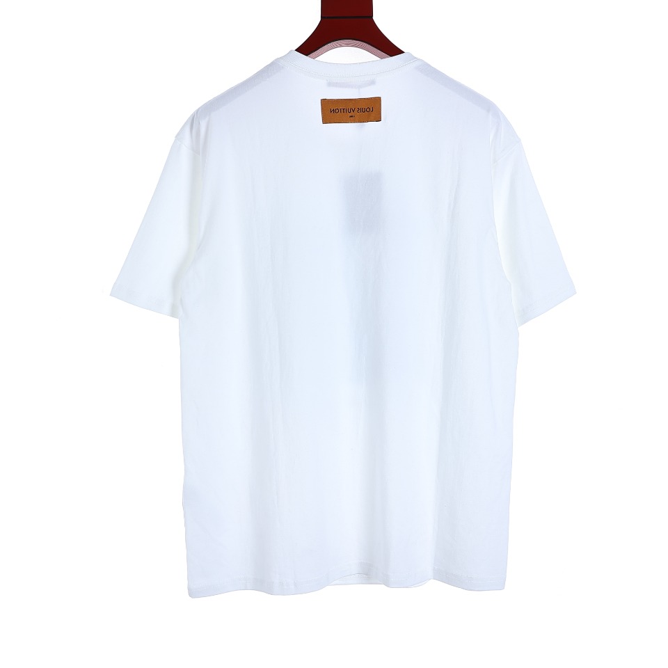 YESKICKS Louis Vuitton Block Letter Print T-Shirt For Unisex Black And White - Image 10