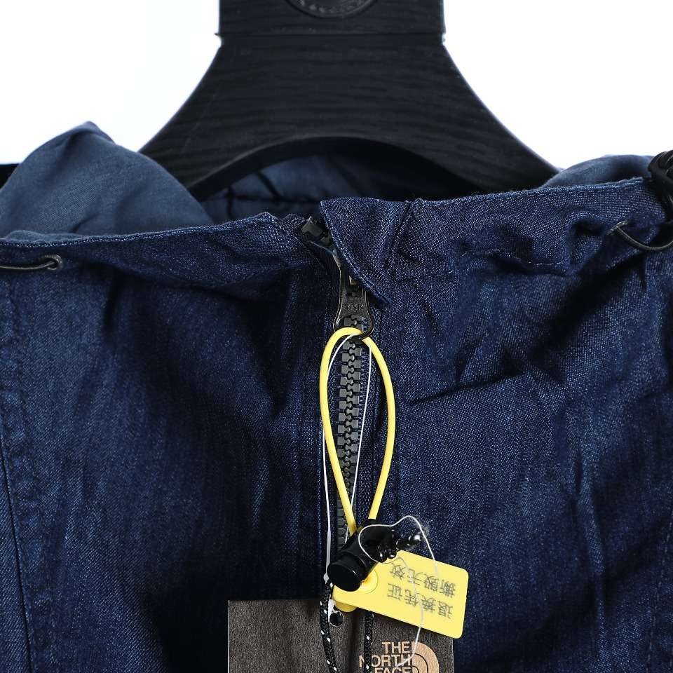 YESKICKS The North Face Denim Jacket Coat For Unisex Black And Denim Blue - Image 10