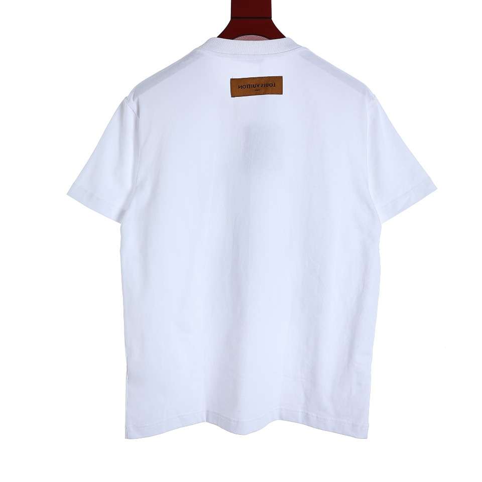 YESKICKS Louis Vuitton Movie Studio Theme Flocked T-Shirt For Unisex Black And White - Image 10