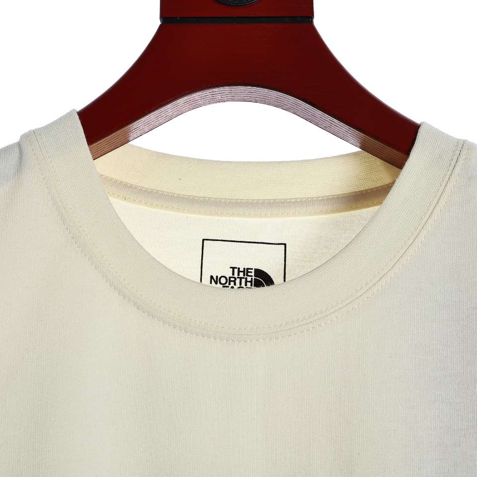 YESKICKS The North Face Climber's Collection Gunstock Short Sleeve Crew Neck T-Shirt For Unisex Blue And Apricot - Image 10