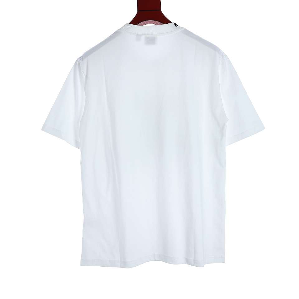 YESKICKS Burberry Teddy Bear Plaid Patch Embroidered T-Shirt For Unisex Black And White - Image 11