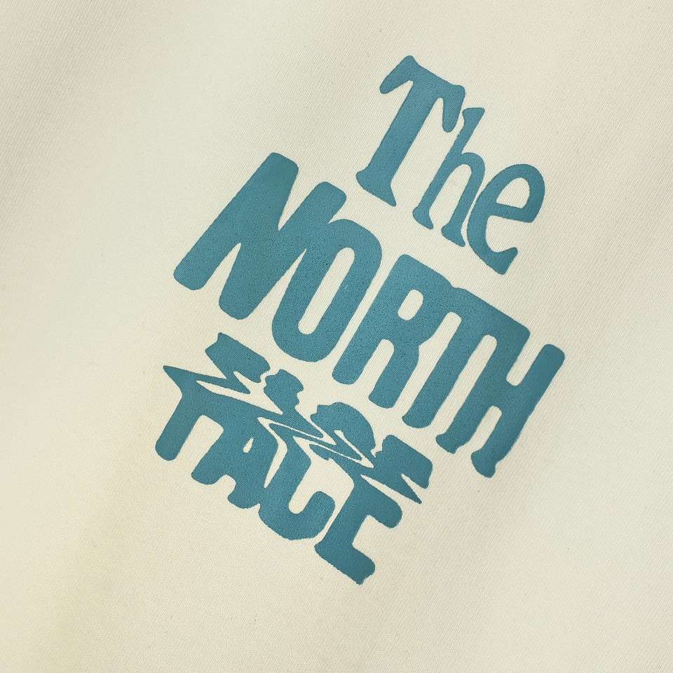 YESKICKS The North Face Climber's Collection Gunstock Short Sleeve Crew Neck T-Shirt For Unisex Blue And Apricot - Image 11