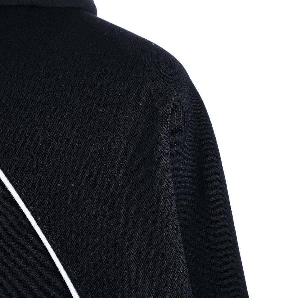 YESKICKS Gucci Red and Green Webbing Half Zip Long Sleeve Hoodie For Unisex Black And Brown - Image 11