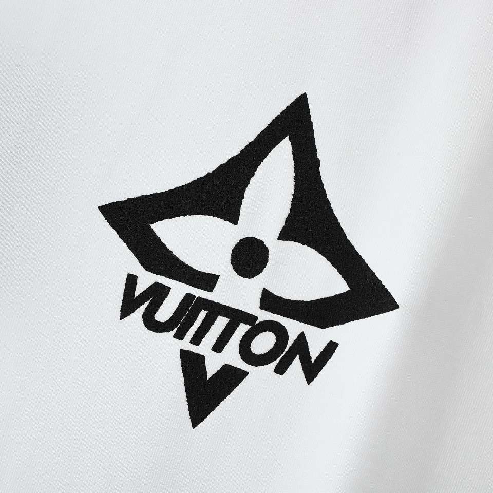 YESKICKS Louis Vuitton Foam Letter Print T-Shirt For Unisex Black And White - Image 11