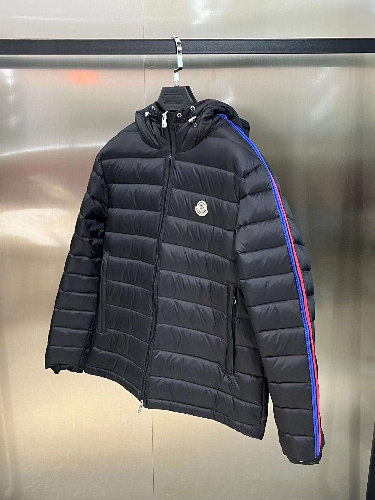 YESKICKS Moncler 2023 Spring and Autumn Men's New Down Jacket Black And White - Image 7