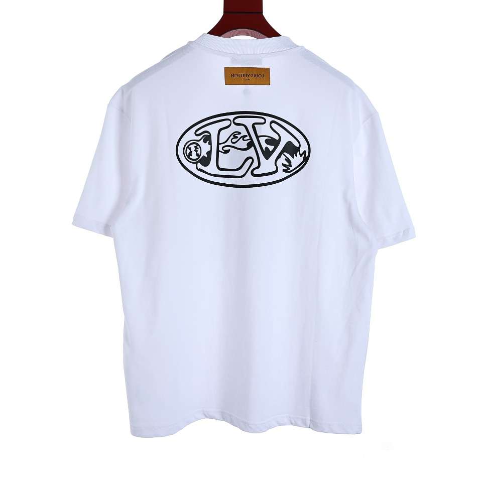 YESKICKS Louis Vuitton Van Print T-Shirt For Unisex Black And White - Image 12