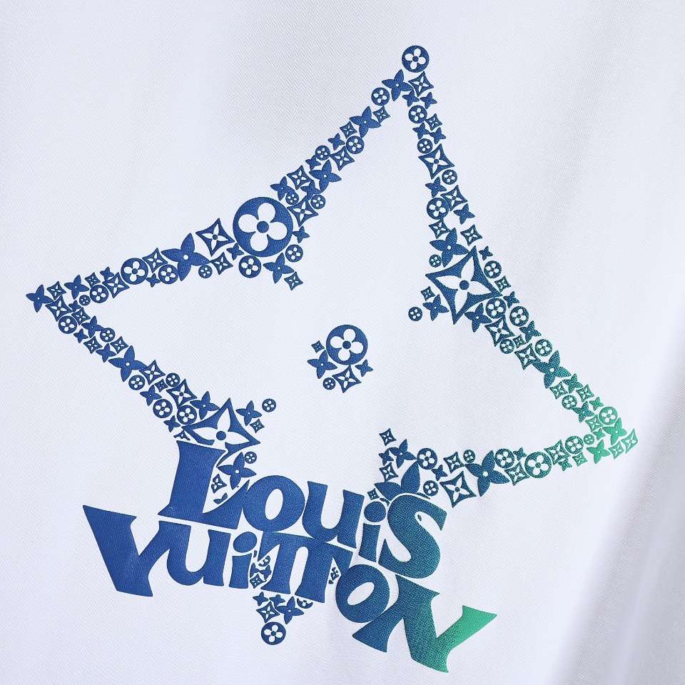 YESKICKS Louis Vuitton Gradient Foam Print T-Shirt For Unisex Black And White - Image 12