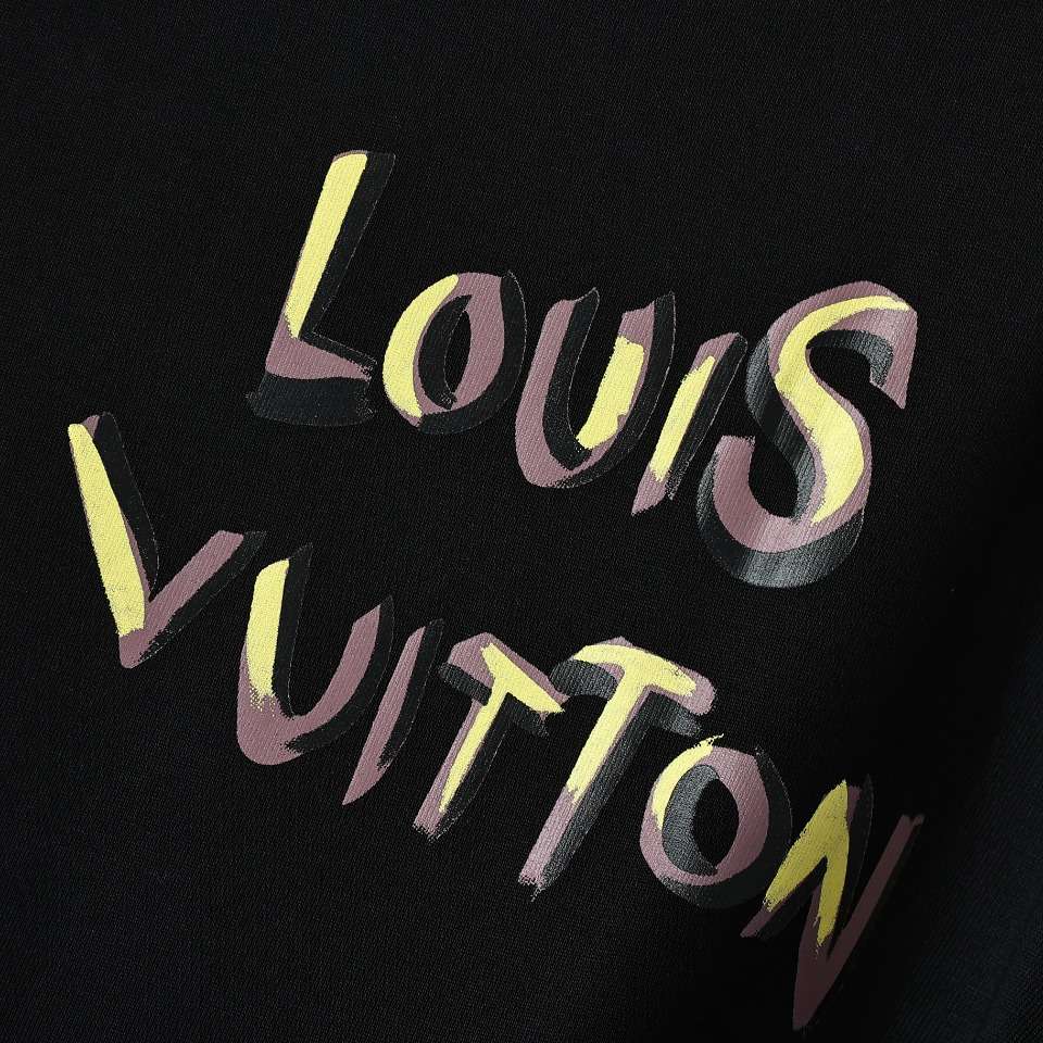 YESKICKS Louis Vuitton Fox Print Crew Neck T-Shirt For Unisex Black And White - Image 12