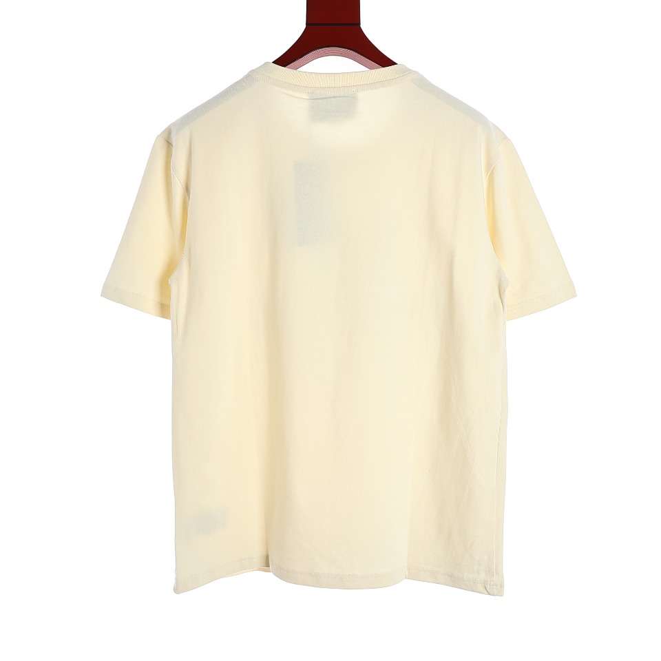 YESKICKS Gucci Pink Lady Rabbit Short Sleeve T-Shirt For Unisex Black And Apricot - Image 12