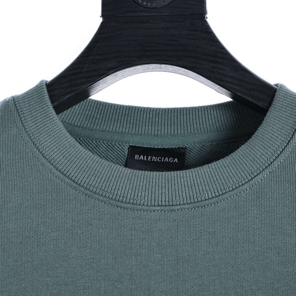 YESKICKS Balenciaga Double B Logo Embroidered Crew Neck Sweatshirt For Unisex Deep Gray Light Gray And Light Blue - Image 13