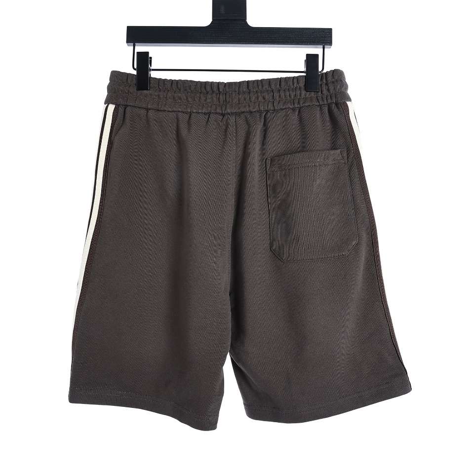 YESKICKS Celine Classic Embroidered Webbing Shorts For Unisex Black And Deep Gray - Image 13