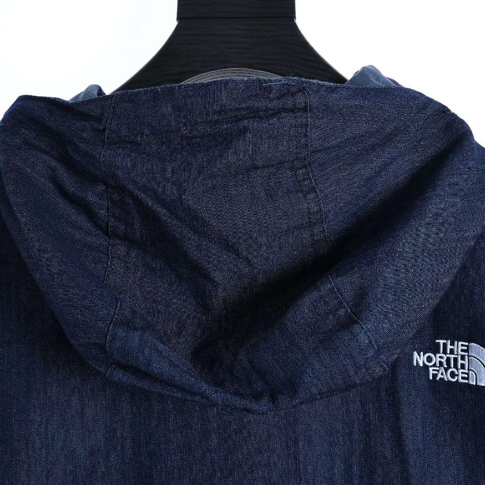 YESKICKS The North Face Denim Jacket Coat For Unisex Black And Denim Blue - Image 14