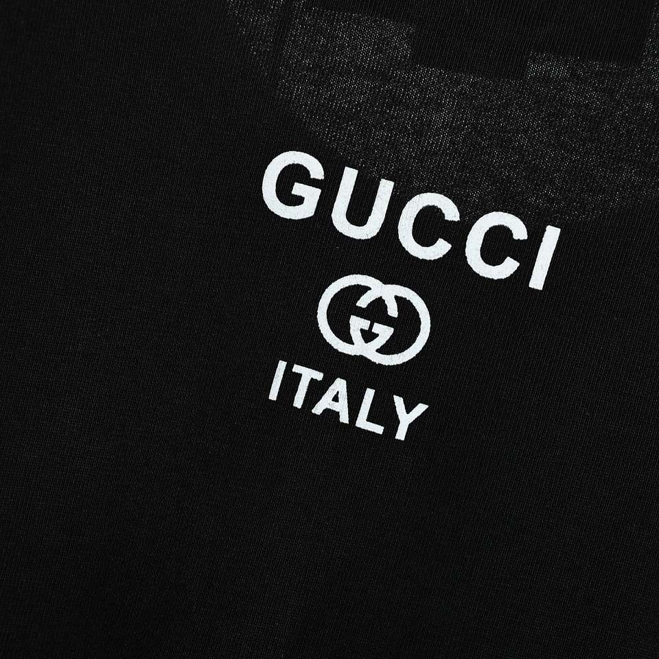 YESKICKS Gucci Ski Goggles Print Short Sleeve T-Shirt For Unisex Black And White - Image 14