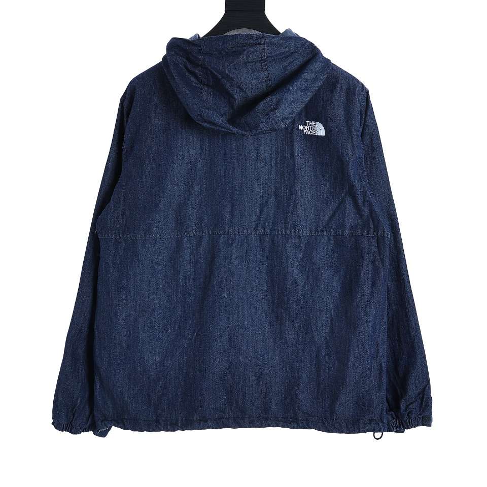 YESKICKS The North Face Denim Jacket Coat For Unisex Black And Denim Blue - Image 15