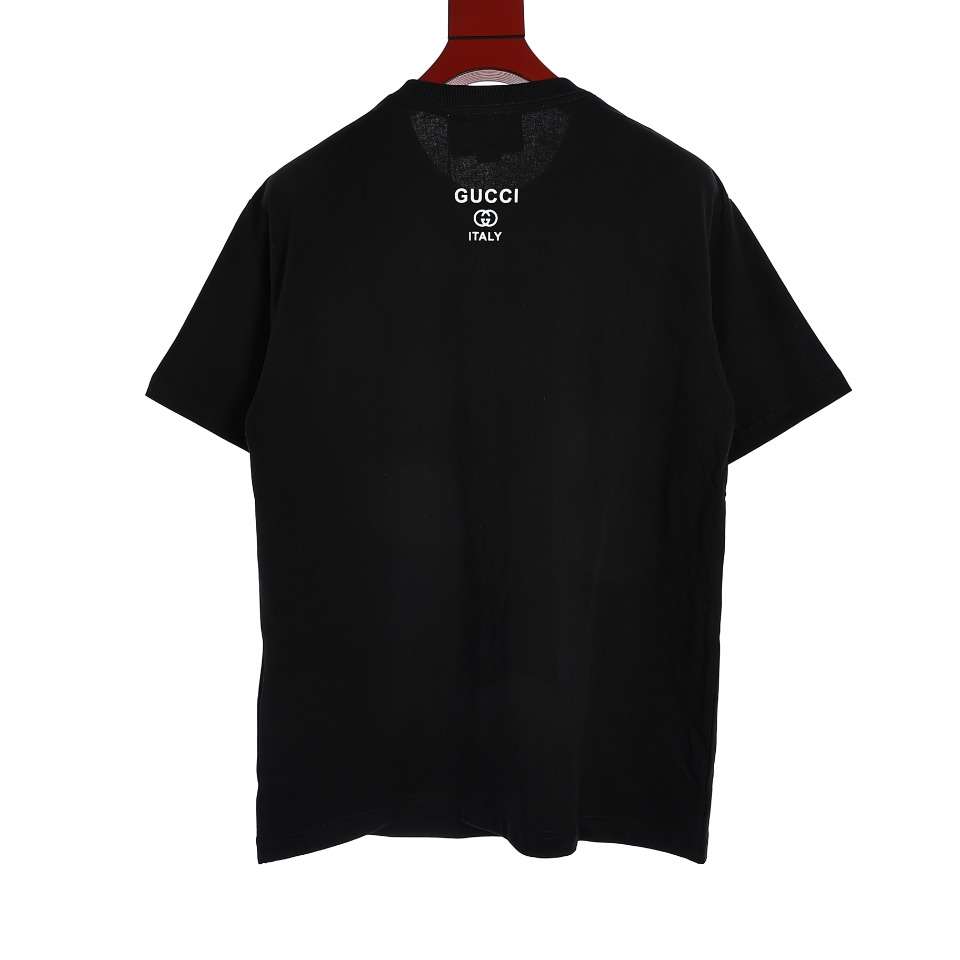 YESKICKS Gucci Ski Goggles Print Short Sleeve T-Shirt For Unisex Black And White - Image 15