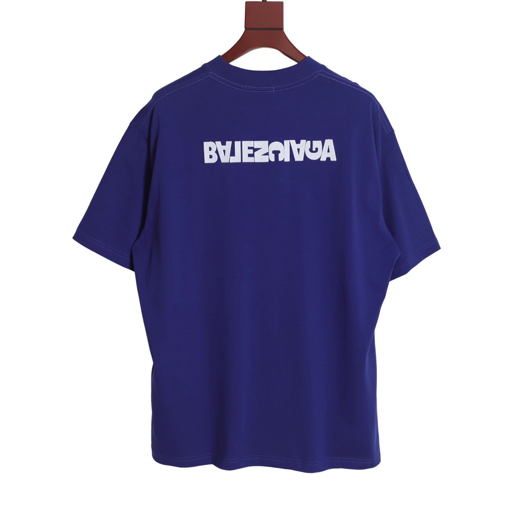 YESKICKS Balenciaga Reverse Letter Embroidery Round Neck Short Sleeve T-Shirt for Unisex - Image 15