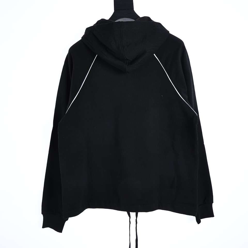 YESKICKS Gucci Red and Green Webbing Half Zip Long Sleeve Hoodie For Unisex Black And Brown - Image 16