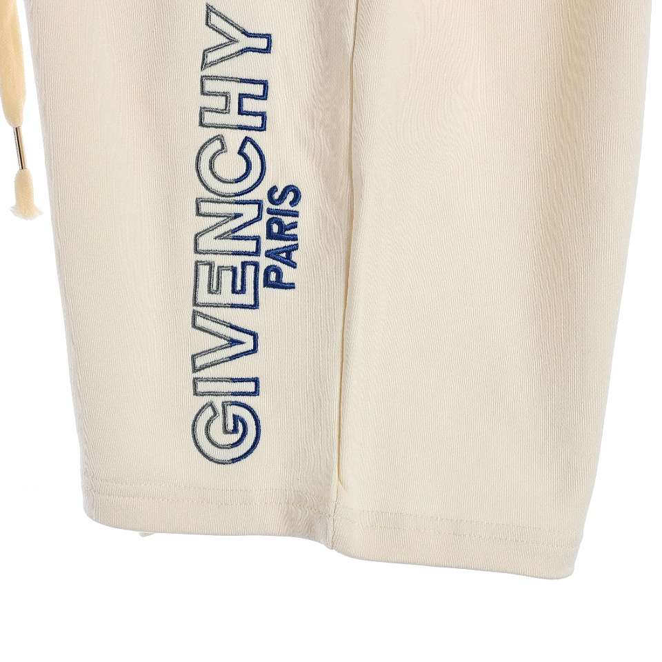 YESKICKS Givenchy Colorblocked Logo Embroidered Shorts Pants For Unisex Black And Apricot - Image 16