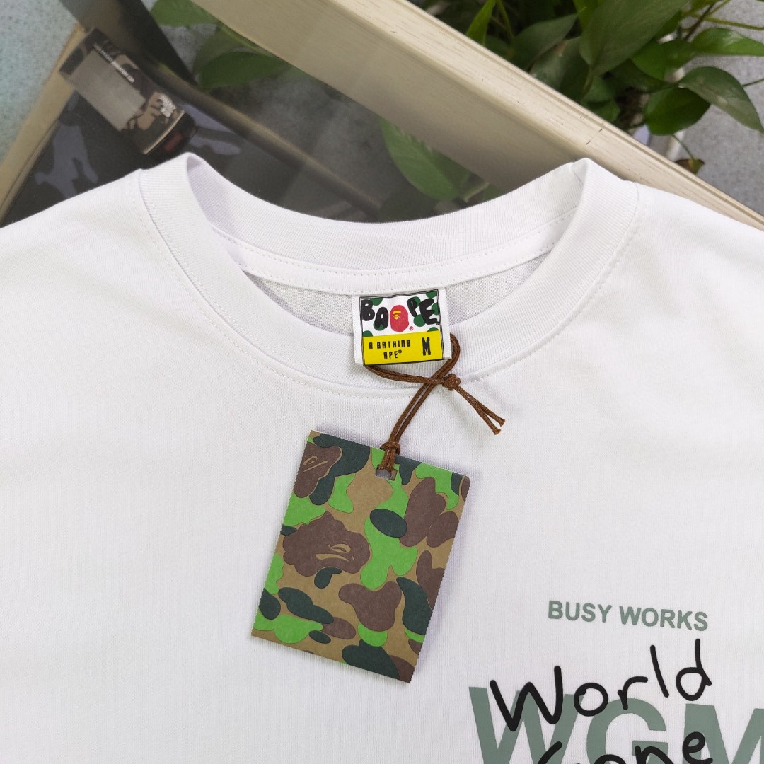 YESKICKS Bape Letter Camouflage Color Print T-Shirt for Unisex Black And White - Image 17