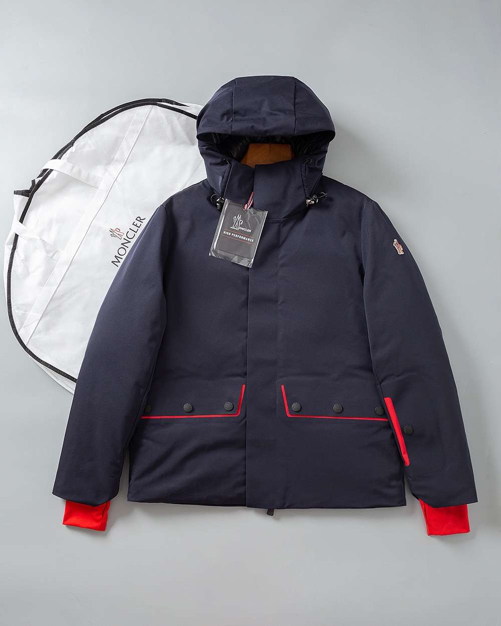 YESKICKS Moncler 23FW Best-Selling Press-Glued Wind And Snow Down Jacket For Unisex Black Navy Blue And Premium Grey - Image 6