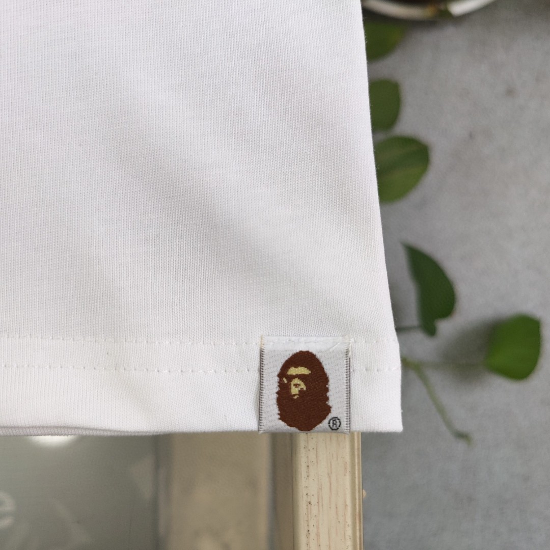 YESKICKS Bape Letter Camouflage Color Print T-Shirt for Unisex Black And White - Image 18